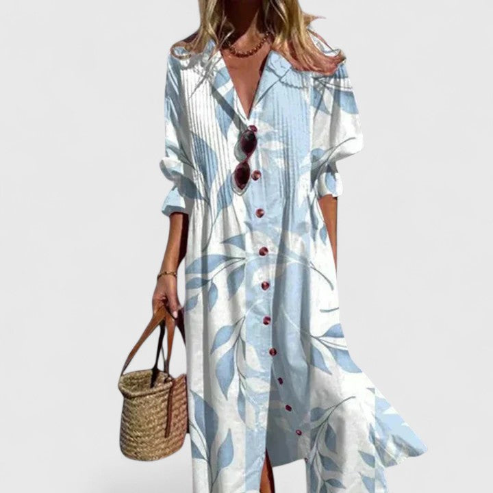 Paula | Elegant Boho Dress - Skyblue / L - Women's Fashion - The Hills Nashville Paula | Elegant Boho Dress - Skyblue / L - Women's Fashion - The Hills Nashville