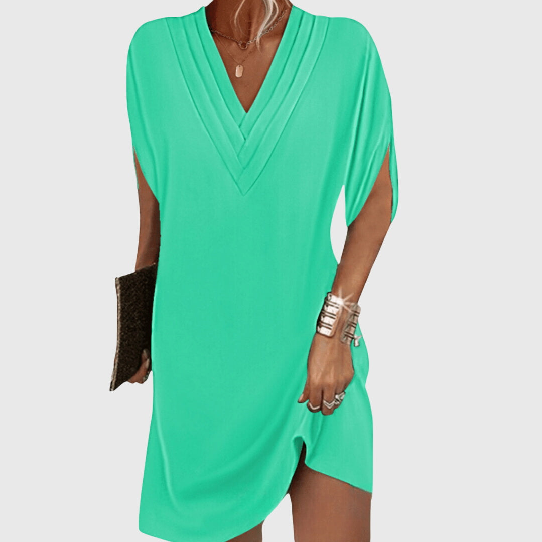 faithfull anita v-neck midi dress Dress THE Population Anita Crepe Cocktail Dress