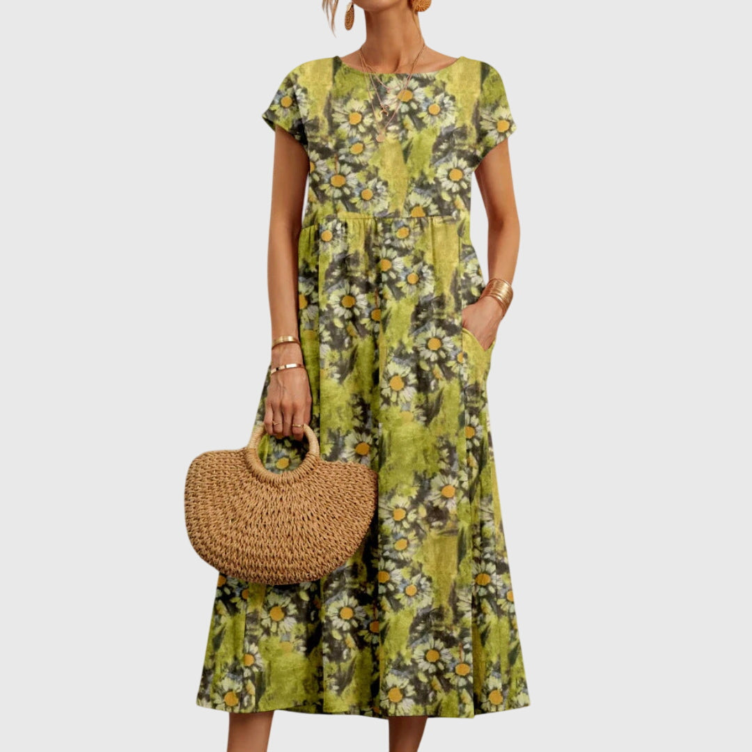 valencia floral cotton maxi dress Valencia Botanical