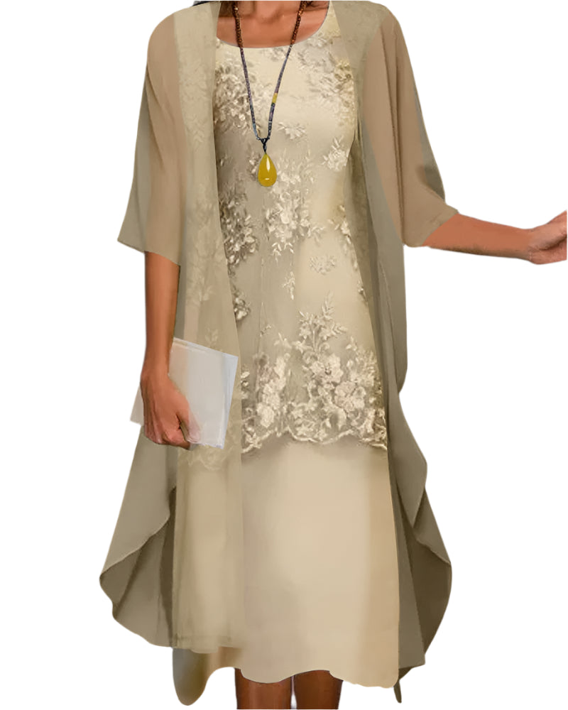 wedding guest dresses with sheer sleeves Navy Blue Maxi Lace Wedding Guest Dress with Sheer Sleeves - $64.98 #S1813