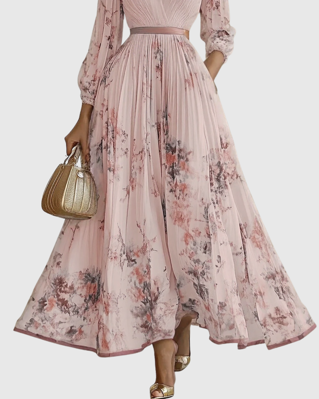 Rowella | Elegant Pleated Maxi Dress - Pink / M - Women's Fashion - The Hills Nashville Rowella | Elegant Pleated Maxi Dress - Pink / M - Women's Fashion - The Hills Nashville