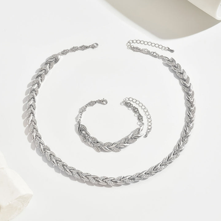 Elegant Rhinestone Fish Tail Set