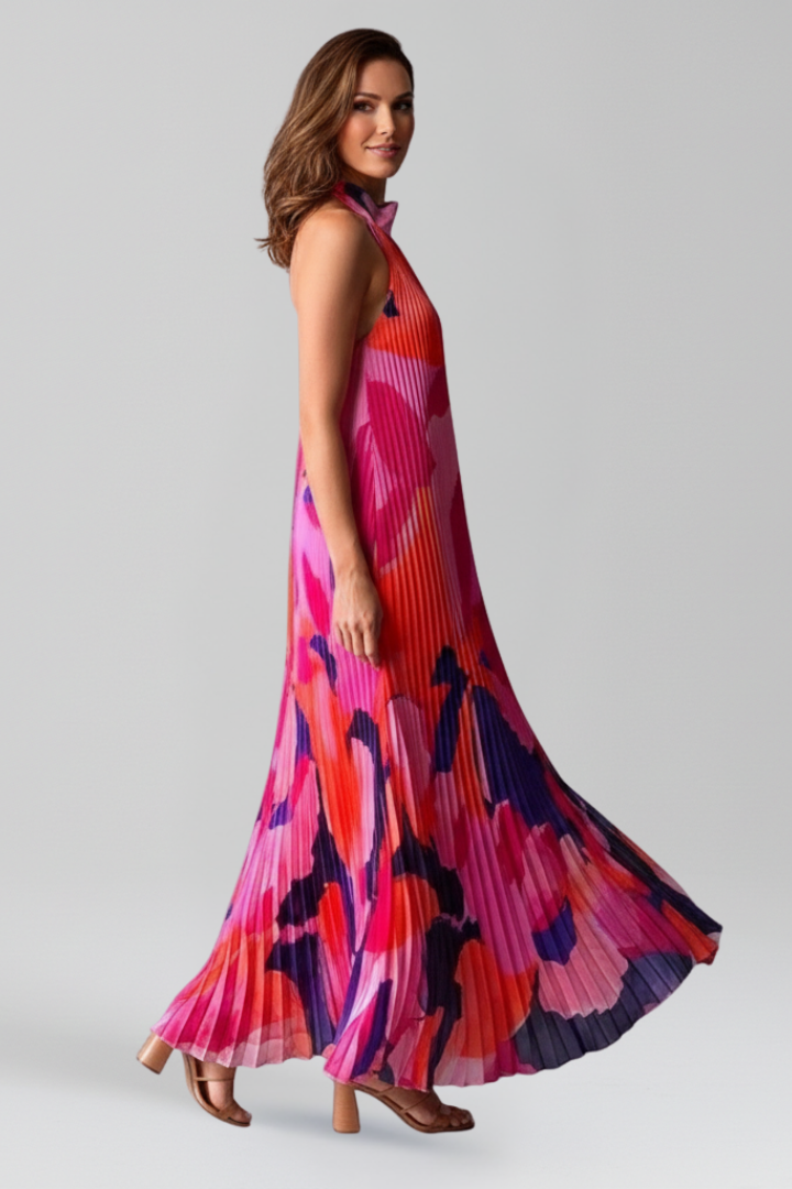 Payton | Women’s Sleeveless Pleated Skirt Maxi Dress